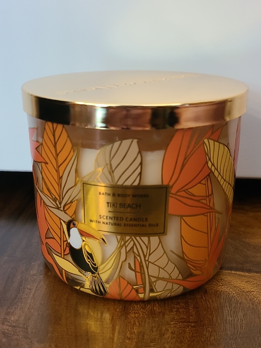 TIKI BEACH 3 Wick Candle Bath And Bofy Works Toucan Tropical Wrap